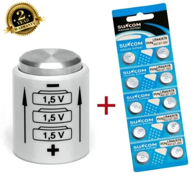 FOTOSERVICES BN AKKUADAPTER für KIEW 60 TTL PRISMA + 10 AKKUS KNOPF 1,5V LR44