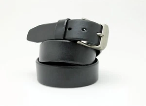 Black 0457-001 Genuine Italian Leather Belt Size 40/100  - Picture 1 of 9