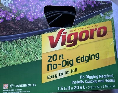 Kit de bordes de paisaje Vigoro 20 pies sin excavación - NUEVO caja abierta - negro  Foto 1 de 3