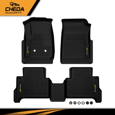 Floor Mats TPE Fit For 2015-2022 Chevy Colorado/ GMC Canyon Crew Cab Full Liners - Image 1 of 4