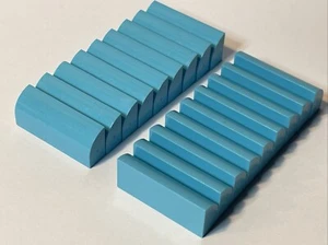 LEGO JOB LOT BrickS Curved BLUE 1X4 6191 10314 BRICK SMOOTH tile - Picture 1 of 2