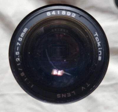 TOKINA TV LENS 1:1.8/12.5-75mm MACRO 841892, 840934,850273,852167,811826 C-MOUNT - Image 1 of 4