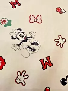 Mantel acolchado de tela Mickey Minnie Mouse vintage 65” X 42” puerta trasera fiesta - Imagen 1 de 11