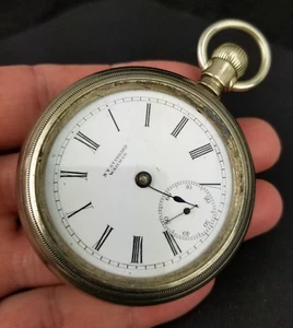 large 18s antique pocket watch "NY Standard Watch Co" 1899 7j Swing Out New York - Picture 1 of 8