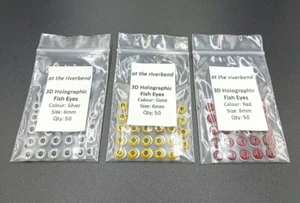 6mm (1/4”) 3D Stick-On Eyes - 3 colours available Red, Silver or Gold (pack 50) - Picture 1 of 4