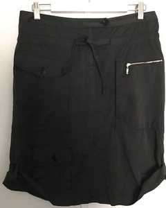 Allegri Rock schwarz Kordelzug verstellbar (20” - 34”) Taille Reißverschluss Reise leicht - Bild 1 von 12