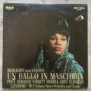 Verdi's Un Ballo In Maschera Highlights Price Bergonzi RCA Red Seal LSC3034 1967 - Picture 1 of 8