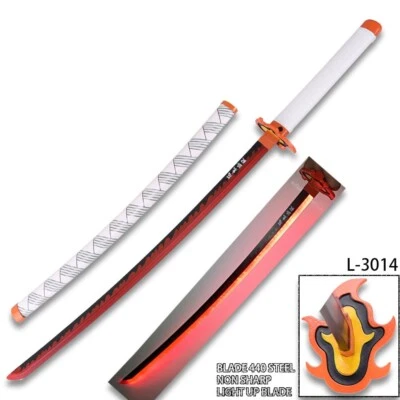 Demon Slayer - Kyojuro Rengoku Red Nichirin LED Light-Up Metal Sword - Image 1 of 4