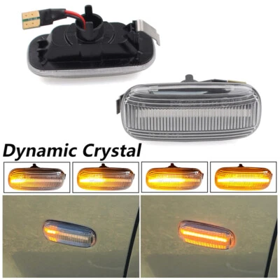 Luz de señalización lateral dinámica LED transparente para Audi A4 S4 RS4 B8 2005 2006 2007-2008 Foto 1 de 4