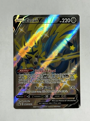 Zacian V (Shiny) SWSH292 Sword & Shield Black Star Promo NM/M - Pokemon Card TCG - Image 1 of 2