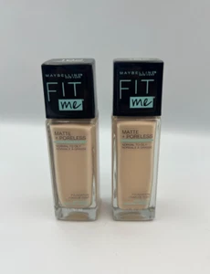 2PACK Maybelline Fit Me Foundation Matte + Poreless Shade 102 Fair Porcelain 1oz - Picture 1 of 4