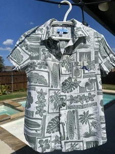 Camisa Tommy Bahama Niño 2T Estampado de Palma Hawaiana Bolsillo Logotipo - Imagen 1 de 3