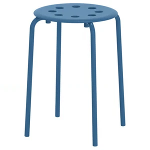 IKEA MARIUS Hocker - blau, 173/4" | leichte, stapelbare & vielseitige Sitzgelegenheit - Bild 1 von 4