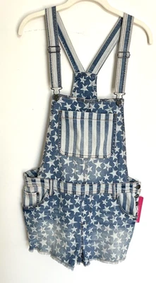 Mono vaquero Exhilaration pantalones cortos estrellas y rayas para mujer talla XL Foto 1 de 4