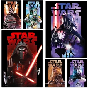 Disney Star Wars Canvas Painting Darth Vader Yoda Wall Art Home Decor Gift - Picture 1 of 12