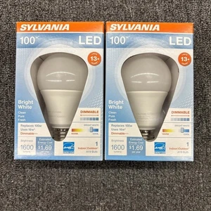 Sylvania 100W Equivalent LED Bulbs - Bright white - 2 Pack - Picture 1 of 2