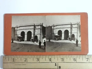 Stereoview St. John's Gate Quebec City von L.P. Vallee Antik um 1870 - Bild 1 von 2
