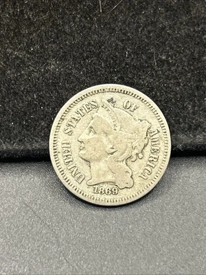 1869 3 Cent Nickel US Coin L5 - Image 1 of 2