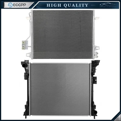 Aluminum Radiator & Condenser Cooling Kit For 2008-2016 Chrysler Town & Country - Image 1 of 4