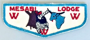 MESABI Lodge No.196 FIRST FLAP Twill / Cut Edge  No No.  OA - Northern Minnesota - Picture 1 of 3