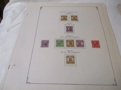 PRECANCEL STAMPS OMAHA NEBRASKA TYPE B-11 1922 23 1930 1932 - Image 1 of 3