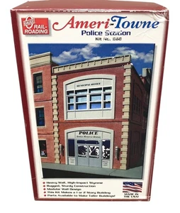 Spur O Ameri-Towne Bausatz #868 POLIZEISTATION Neu Open Box - Bild 1 von 7