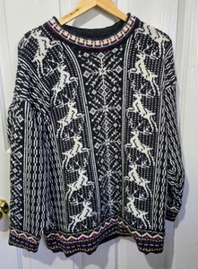Telemark Style Jumper s.S* Reindeer Wool Sweater Skjaeveland Norway Nordic - Bild 1 von 5