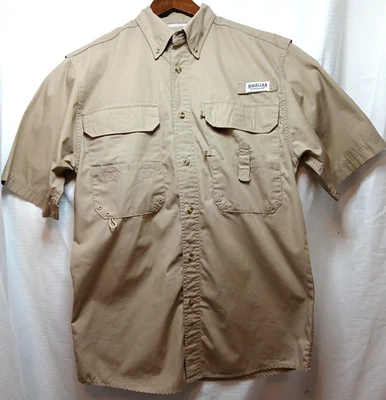 Magallanes Ropa Deportiva Para Hombres Pequeña Camisa de Pesca Caqui Aire Libre Senderismo Camping Viaje Foto 1 de 4