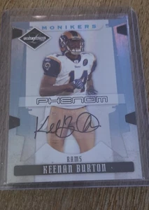 #1/1 2008 Leaf Limited Keenan Burton #254 Monikers Auto Platinum Rams Kentucky - Picture 1 of 2
