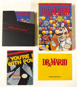 Dr. Mario (Nintendo NES, 1990) w/ Manual, Poster & Box