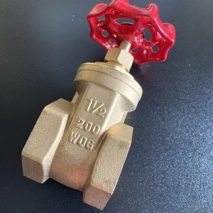 Aqua Plus 1-1/2" 200 WOG Messing Absperrschieber Gewinde - Bild 1 von 10