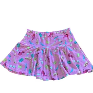 Classic Blues by Wrangler Girls S Pink Print Knit Mini Skirt Vintage Y2K - Picture 1 of 6