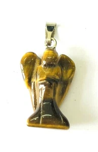 Tigerauge 1 Zoll Engel Anhänger Modeschmuck für Männer Frauen Geschenk Accessoire - Bild 1 von 1