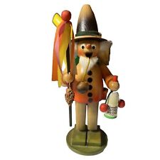 Wood Carving Incense Smoker Erzgebirge Steinbach “The Clockmaker” 9 1/2"