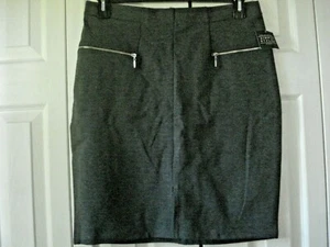 Falda tejida para dama talla grande estilo simple gris nueva con etiquetas - Imagen 1 de 2
