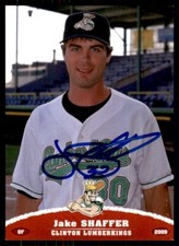 2009 Grandstand Clinton LumberKings Jake Shaffer Signed IP AUTO #30