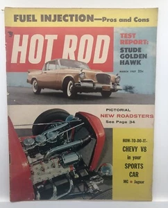 Hot Rod Magazine March 1957 - New Roadsters - Imagen 1 de 1