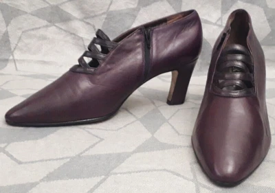 Vintage 1990s Carvela Latticed Purple Leather Shoes UK 5.5  EUR 38.5 - Image 1 of 4