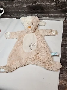 Douglas Baby Hund Lovey Decke hellbraun creme Welpe Plüsch Pfotenabdruck Sicherheitsdecke - Bild 1 von 10