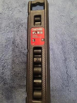 Craftsman 3/8” Drive Impact Socket Set SAE 9pc 6pt 915880 - Image 1 of 4