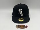 New Era Chicago White Sox World Series 2005 Black Fitted Hat Cap Siz3 7 3/8 Used