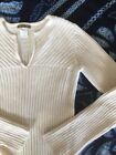 J.Crew Ivory cotton cable knit sweater XS