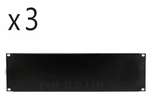 3 Pack - 3 Space 3U - 19" Blank Network IT Rack Mount Server Panel Filler Spacer - Picture 1 of 2