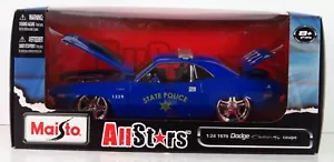 Maisto All Stars 1970 Dodge 70 Challenger R/T Coupe State Police Blue 1:24 - Picture 1 of 6