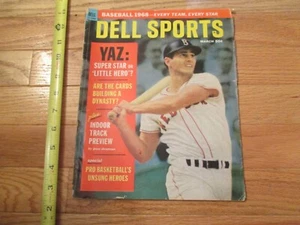 Boston Red Sox Yaz Carl Yastrzemski Dell Sport Magazine 1968 - Picture 1 of 2