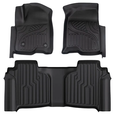 TPE Floor Mats Fit For 19-25 Silverado Sierra 1500 2500 3500 CrewCab Cargo Liner Foto 1 de 4