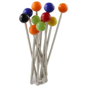 Pins with Colored Ball Glass Heads Sewing Pins Long 1.5inch Quilting Pins - Picture 1 of 8