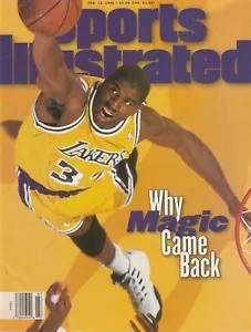 2-12-96 Sports Illustrated Lakers Magic Johnson on Cover No Mailing Label - Picture 1 of 1