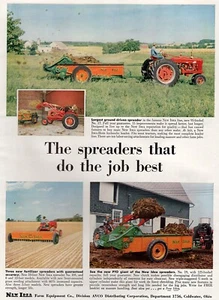 1956 New Idea Model 17 Streuer Traktor Arbeitsgerät Original Farbanzeige  - Bild 1 von 1