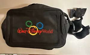 Vintage 90's Disneyland Resort Black Fanny Waist Pack Embroidered Mickey Mouse - Picture 1 of 4